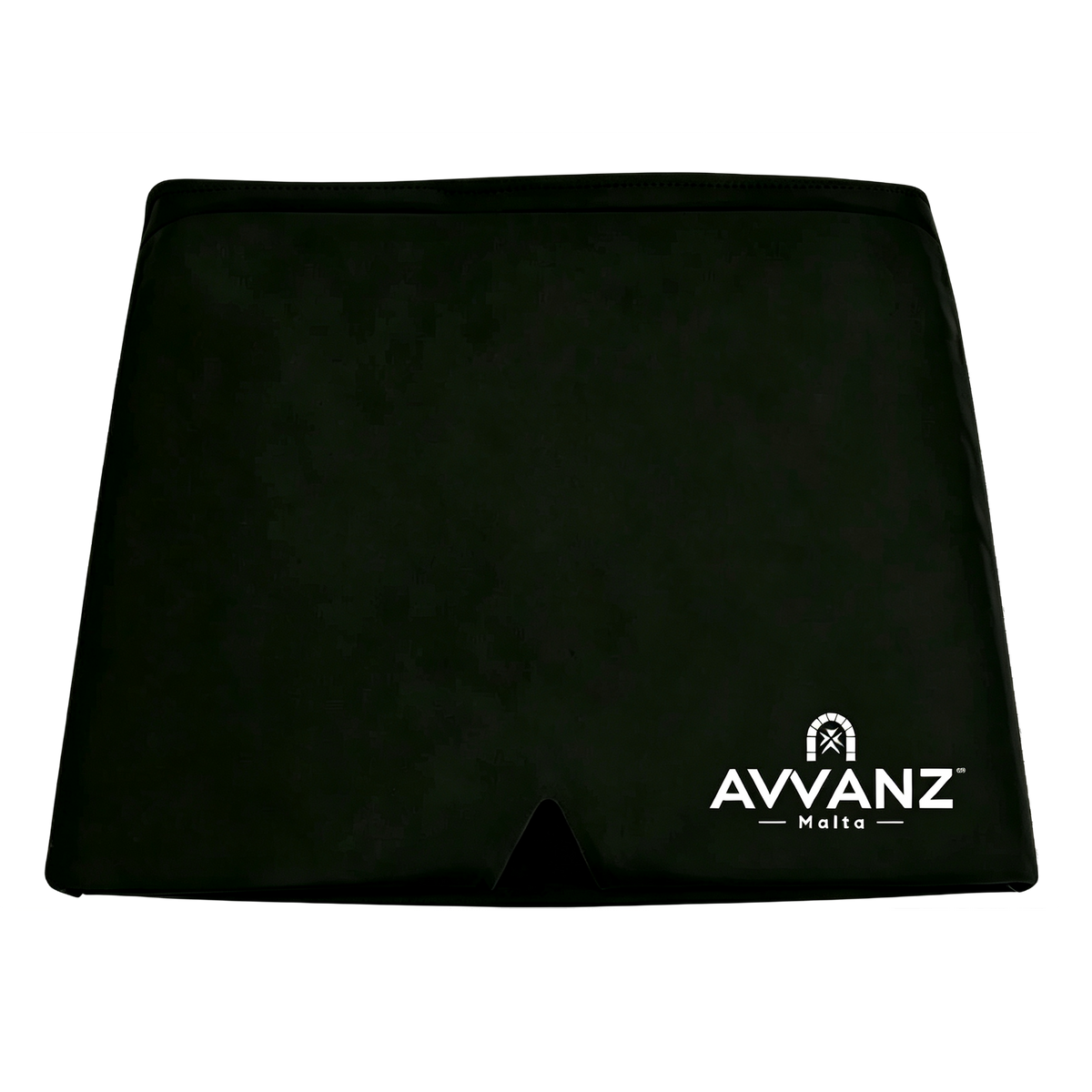 AVVANZ Migraine Relief Cap in black, shown flat with the AVVANZ Malta mark